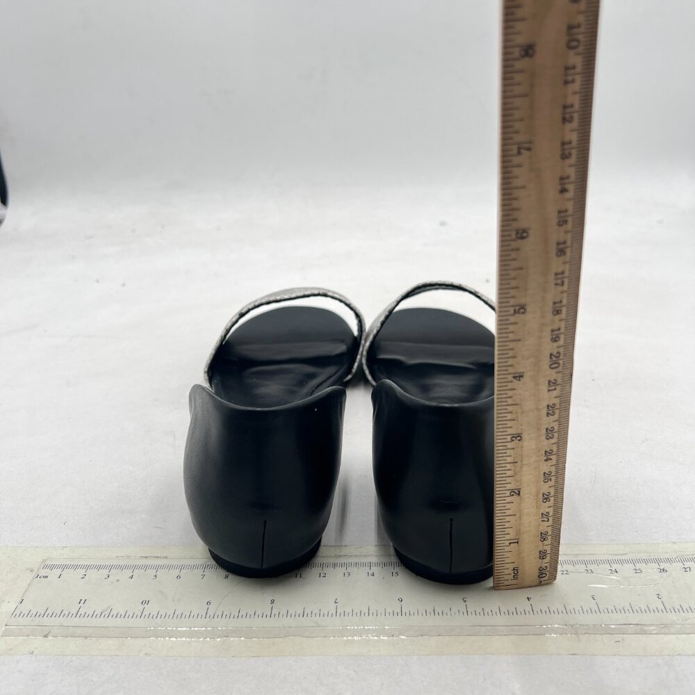 YDN Serpentine & Black Western Open Toe D'Orsay Casual Flat Sandals Slip on Shoe - Picture 5 of 8